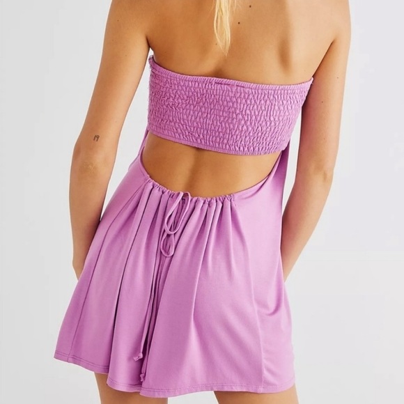 SOLD!! NWT! Free People Beach Rain or Shine Black Strapless Romper Small - Picture 2 of 12